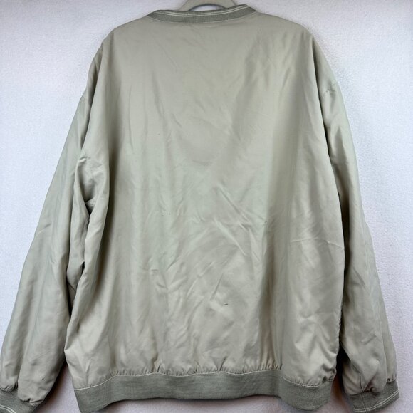 Vintage Dunbrooke Valley View Casino Golf Pullover XL Tan Windbreaker Dad Core - Picture 12 of 13